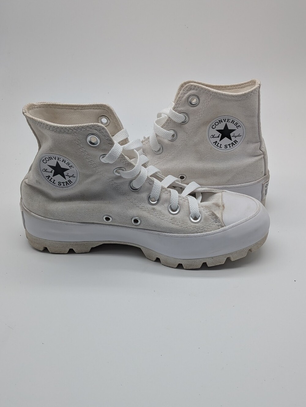 Converse Chuck Taylor All Star Lugged High Top White Women's Size 6 Sneakers